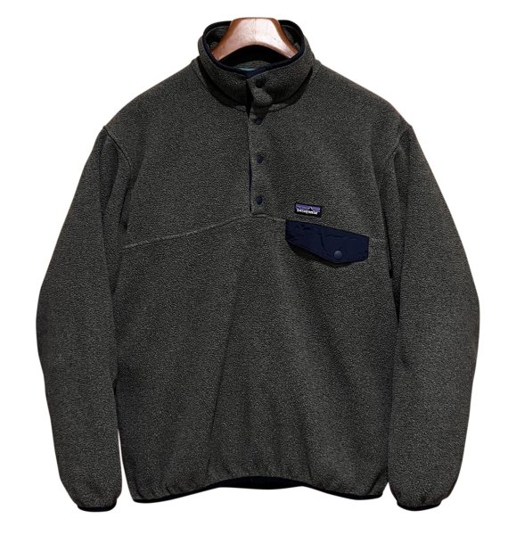 画像1: ビンテージ【パタゴニア】patagonia【チャコール】 シンチラ スナップT フリース プルオーバー 【サイズS】  (1)