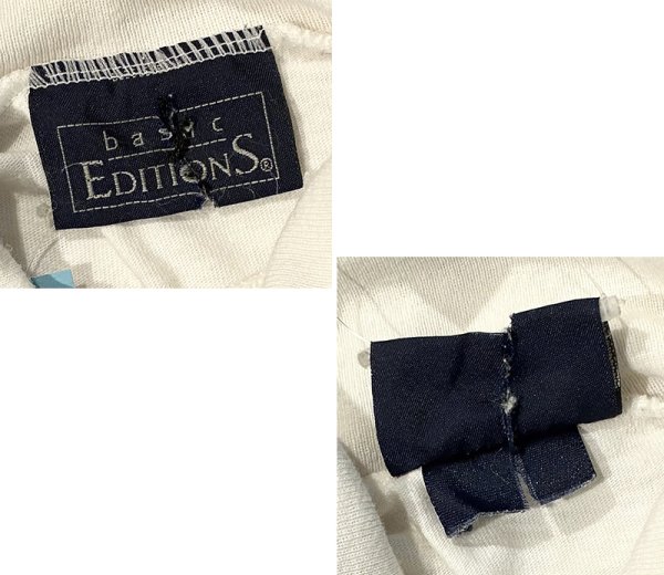 画像2: 【basic editions】ベーシックエディションズ one nation united【白】【タートルネックロンT】【サイズL程度】  (2)