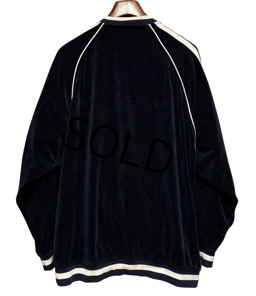 画像3: 【ビンテージ】Foot Locker 【フットロッカー】紺ｘ白ライン【ベロア地】【トラックジャージ】トラックジャケット【サイズXL】  (3)