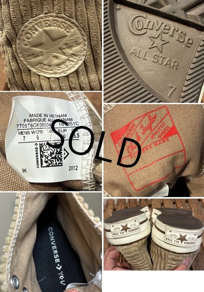 画像2: 【コンバース】CONVERSE【ALL STAR 】チャックテイラー CT70【ライトブラウン】コーデュロイ【ハイカット】【サイズ7(25.5ｃｍ)】  (2)