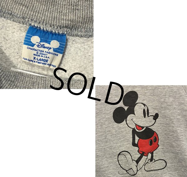 画像2: 80's〜【USA製】【ビンテージ】ウォルトディズニー【ミッキーマウス】グレー【スウェット】【サイズXL】  (2)