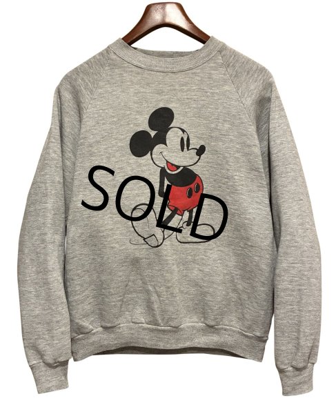 画像1: 80's〜【USA製】【ビンテージ】ウォルトディズニー【ミッキーマウス】グレー【スウェット】【サイズXL】  (1)