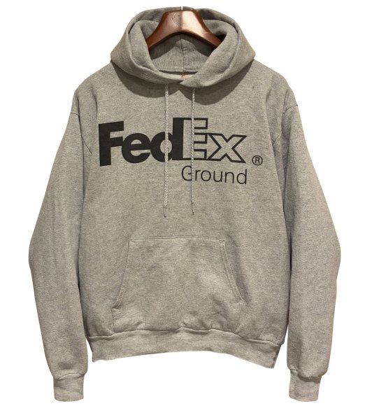 画像1: 【ビンテージ】ヘインズ【hanes】FedEX ground フェデックスグラウンド 企業ロゴ グレー【パーカー】【サイズM】  (1)
