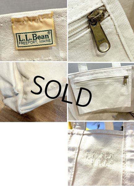 画像2: 80's〜【ビンテージ】【L.L.bean】【エルエルビーン】生成り【キャンバストート】【トートバッグ】【キャンバストート】  (2)