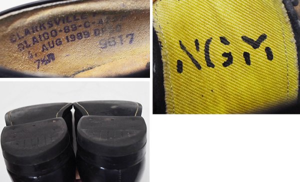 画像2: 80's【ビンテージ】米軍実物【U.S.NAVY】【サービスシューズ】【7 1/2 R】25.5cm程度  (2)