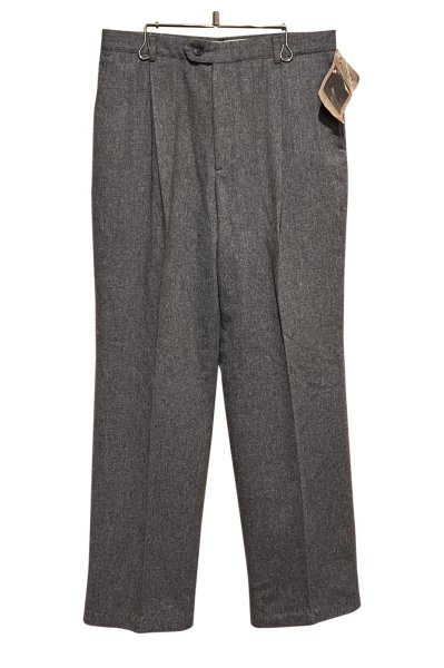 画像1: デッドストック【USA製】【ビンテージ】【GALLERY】【グレー】ウール混紡【スラックス】【31×32】  (1)
