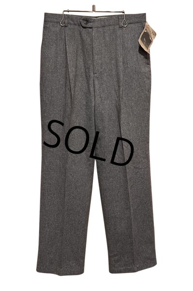 画像1: デッドストック【USA製】【ビンテージ】【GALLERY】【グレー】ウール混紡【スラックス】【31×32】  (1)