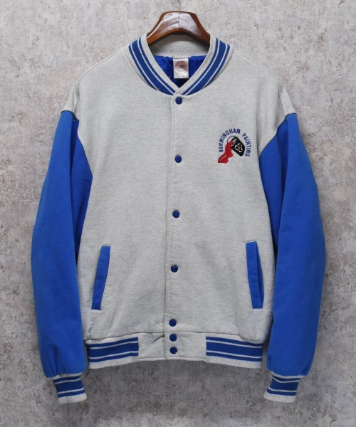 画像1: 【ビンテージ】FRUIT OF THE LOOM【フルーツオブザルーム】【グレー×水色】【スウェットスタジャン】【サイズXL】  (1)