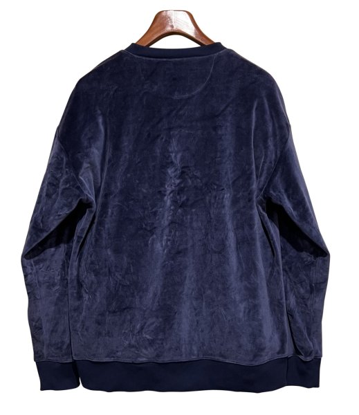 画像3: 【ビンテージ】【OLD NAVY】オールドネイビー【紺】【左胸ポケット付き】【ベロアスウェット】【サイズL-Tall】  (3)