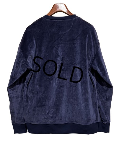 画像3: 【ビンテージ】【OLD NAVY】オールドネイビー【紺】【左胸ポケット付き】【ベロアスウェット】【サイズL-Tall】  (3)