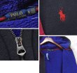 画像2: 【ラルフローレン】【POLO ralph lauren】【黒×裏青ボア】フルジップ【ボア付き】【パーカー】【サイズＸＬ】  (2)
