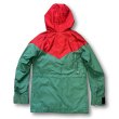 画像3: ~80’s【USA製】【Powderhorn】パウダーホーン【緑ｘ赤】【ナイロンマウンテンパーカー】【サイズＸＳ】   (3)