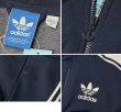 画像2: 【ビンテージ】【アディダス】adidas【紺×白ライン】フード付き ジャージ【トラックジャケット】【トラックジャージ】【サイズM】  (2)