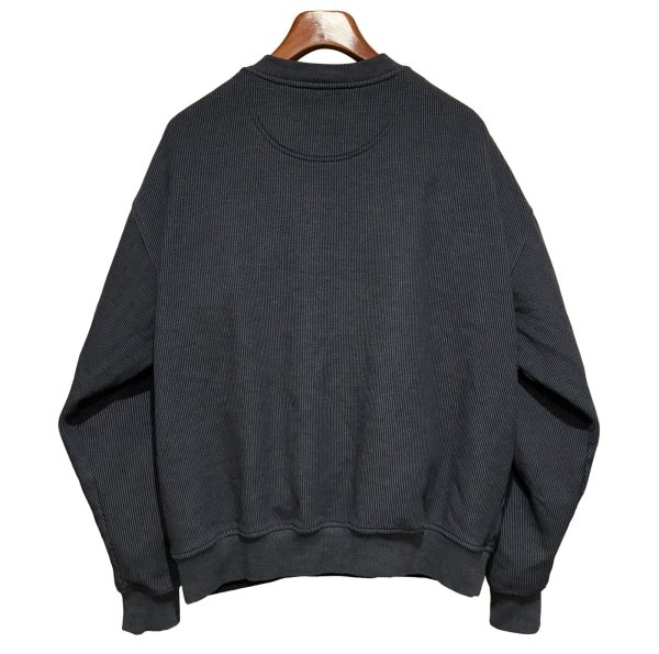 画像3: 【TRI-Mountain】トライマウンテン【チャコールｘ黒 マイクロストライプ】【ヘンリーネックスウェット】【サイズXL】  (3)