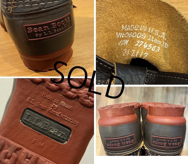 画像2: 【USA製】【L.L.bean】ラバーモカシン ブラウンｘ黒【ビーンブーツ】【サイズ 10M】【２８cm程度】  (2)