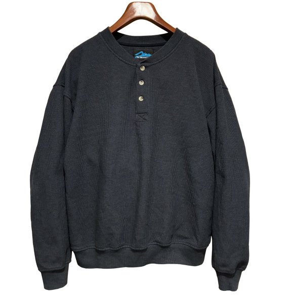 画像1: 【TRI-Mountain】トライマウンテン【チャコールｘ黒 マイクロストライプ】【ヘンリーネックスウェット】【サイズXL】  (1)