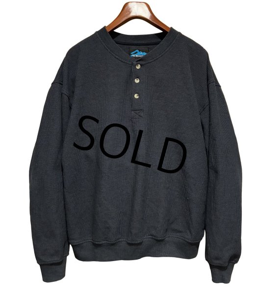 画像1: 【TRI-Mountain】トライマウンテン【チャコールｘ黒 マイクロストライプ】【ヘンリーネックスウェット】【サイズXL】  (1)