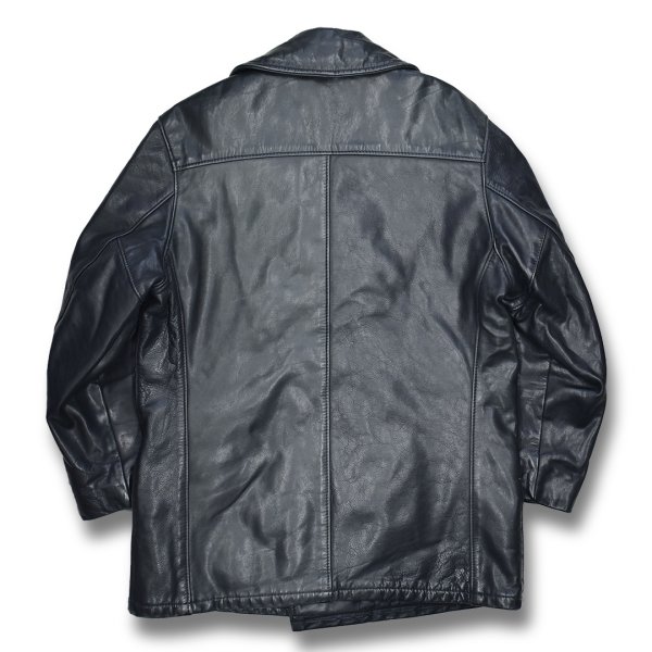 画像3: USA製【ビンテージ】【Schott】ショット 【U.S.740N PEA JACKET】オールレザー キルティング裏地【Pコート】【サイズUS38】  (3)