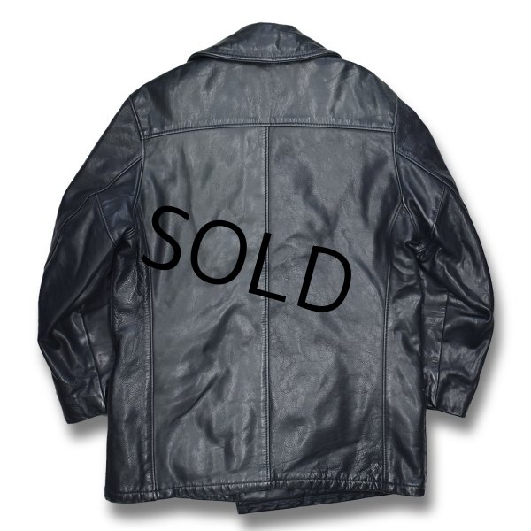 画像3: USA製【ビンテージ】【Schott】ショット 【U.S.740N PEA JACKET】オールレザー キルティング裏地【Pコート】【サイズUS38】  (3)