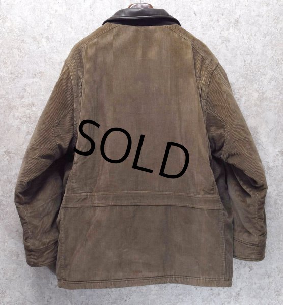 画像3: ビンテージ【CHAPS】チャップス【ラルフローレン】RALPH LAUREN【襟レザー】中綿入り ブラウン【コーデュロイジャケット】【サイズＸＬ】   (3)