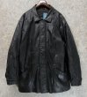 画像1: 【ビンテージ】【pierre cardin】ピエールカルダン 比翼仕立て キルティング裏地【黒】【レザージャケット】【サイズＸＬ】  (1)