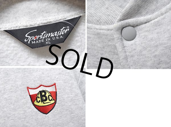 画像3: 【90’s】【USA製】【ビンテージ】【SPORTSMASTER】スポーツマスター【グレー】企業ロゴ【スウェットカーディガン】【サイズXL】  (3)