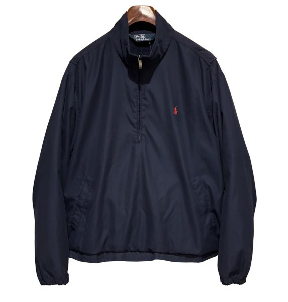 画像1: オールド【ラルフローレン】POLO RALPH LAUREN【紺】ハーフジップ【プルオーバージャケット】【サイズXL】  (1)