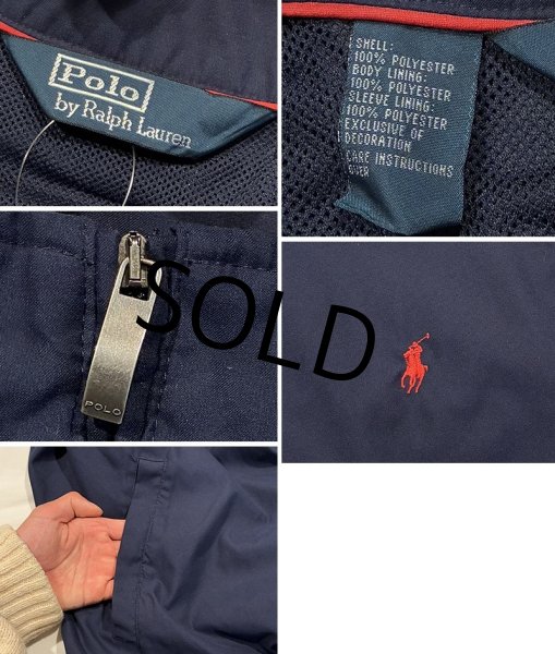 画像2: オールド【ラルフローレン】POLO RALPH LAUREN【紺】ハーフジップ【プルオーバージャケット】【サイズXL】  (2)