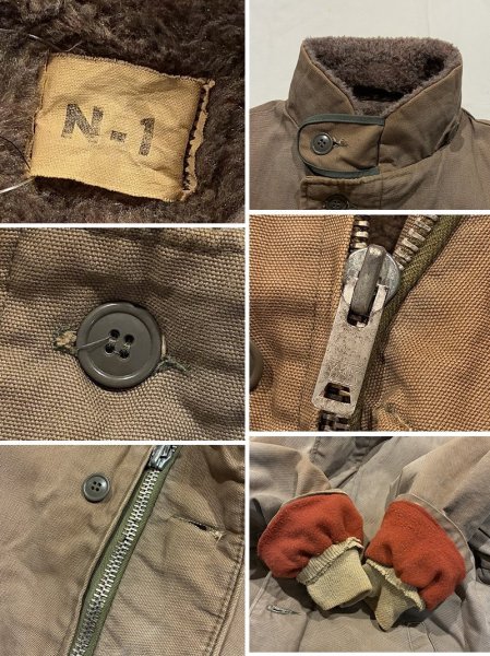 画像2: 70's【ビンテージ】【N-1】民間モデル【デッキジャケット】【サイズL程度】  (2)