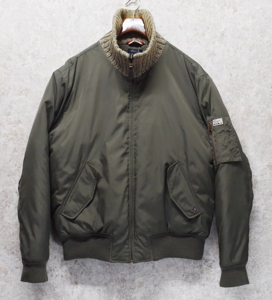 画像3: 【Tommy Jeans】トミージーンズ【トミーヒルフィガー】首リブニット【中綿入り】【MA-1タイプブルゾン】【サイズXL】  (3)