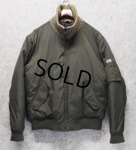 画像3: 【Tommy Jeans】トミージーンズ【トミーヒルフィガー】首リブニット【中綿入り】【MA-1タイプブルゾン】【サイズXL】  (3)