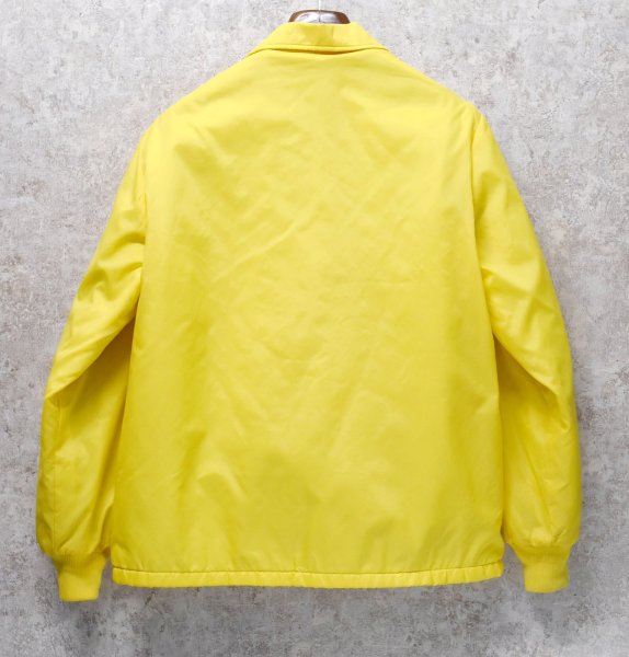 画像3: 80's【ビンテージ】【SEARS】【シアーズ】裏ボア【黄色】【ナイロン】【コーチジャケット】【サイズM】  (3)