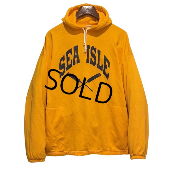 画像1: 90's【USA製】【ビンテージ】【SEA ISLE】シーアイル【フード付きカットソー】【サイズＬ】  (1)