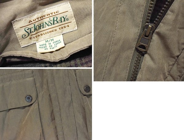 画像2: 90’ｓ【ビンテージ】【セントジョーンズベイ】ST JOHN'S BAY ライナー付き 【中綿入りジャケット】【サイズM】  (2)