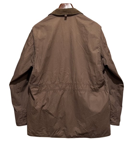 画像3: 90's ビンテージ オールド【J-crew】ジェイクルー【ブラウン×裏地チェック】襟コーデュロイ【コットンジャケット】ハンティングジャケット【サイズM】  (3)