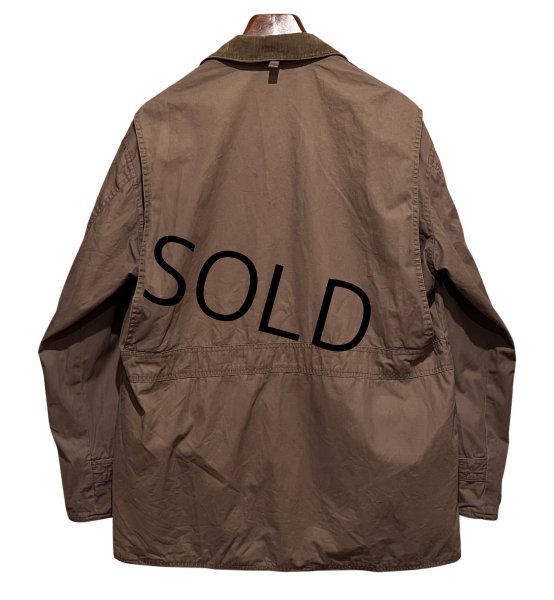 画像3: 90's ビンテージ オールド【J-crew】ジェイクルー【ブラウン×裏地チェック】襟コーデュロイ【コットンジャケット】ハンティングジャケット【サイズM】  (3)