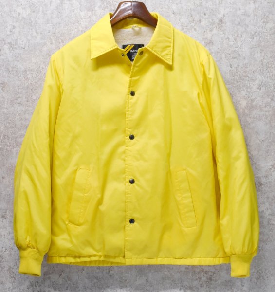 画像1: 80's【ビンテージ】【SEARS】【シアーズ】裏ボア【黄色】【ナイロン】【コーチジャケット】【サイズM】  (1)