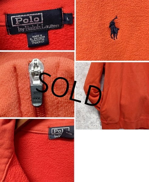 画像2: 【ラルフローレン】POLO RALPH LAUREN【赤】裏起毛【ハーフジップ】【スウェット】【サイズL】  (2)