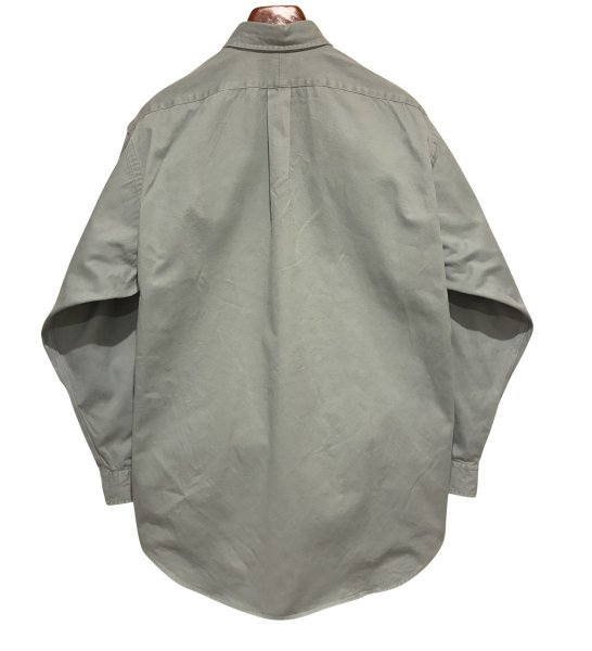 画像3: 90's ビンテージ【ラルフローレン】POLO ralph lauren Big Shirt ビッグシャツ 青磁色 ボタンダウン【コットンシャツ】【サイズM】  (3)