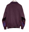 画像3: 90's~【ビンテージ】【オールドギャップ】【GAP】【ワインマーブル×アーガイル】【ヘンリーネックセーター】ウールセーター【サイズXL】  (3)