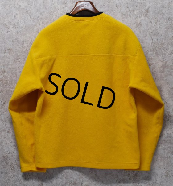 画像3: 90's~ ビンテージ【オールドギャップ】【GAP】黄色【Vネック】無地【フリース】【プルオーバー】【サイズL】  (3)