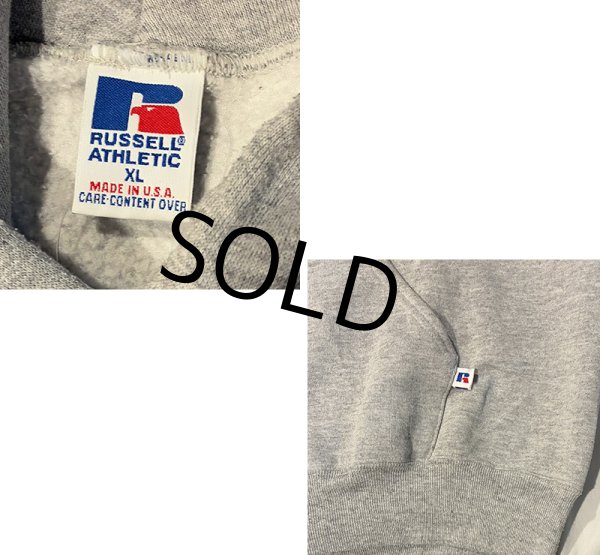 画像2: 90'ｓ【USA製】【RUSSELL】ラッセル 【ビンテージ】グレー【無地】パーカー【サイズXL】  (2)