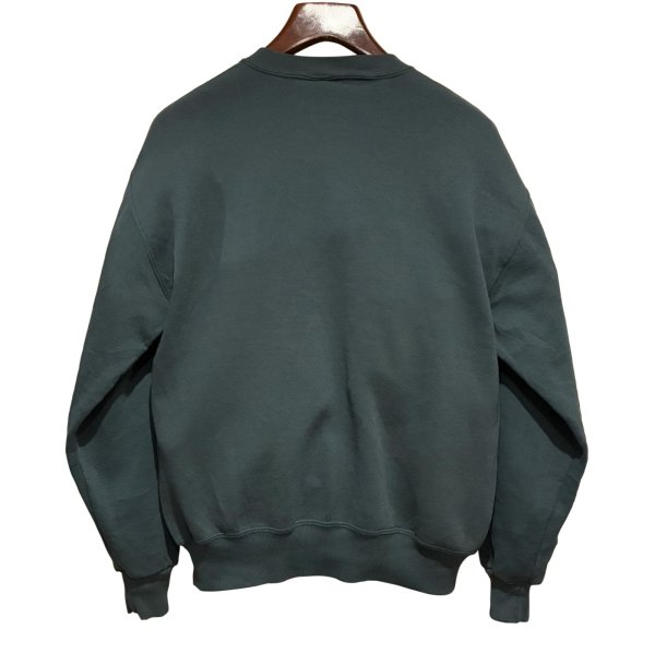 画像3: 90'ｓ【USA製】【RUSSELL】ラッセル 【ビンテージ】モスグリーン【無地】【クルーネック】前V スウェット【サイズM】  (3)