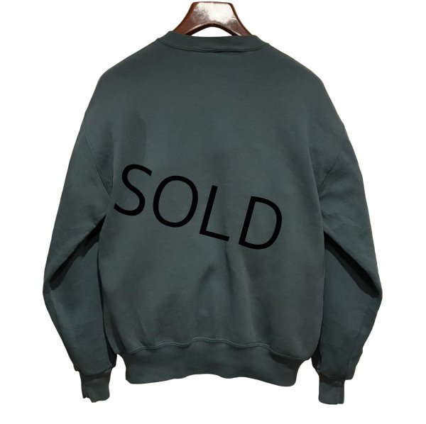 画像3: 90'ｓ【USA製】【RUSSELL】ラッセル 【ビンテージ】モスグリーン【無地】【クルーネック】前V スウェット【サイズM】  (3)