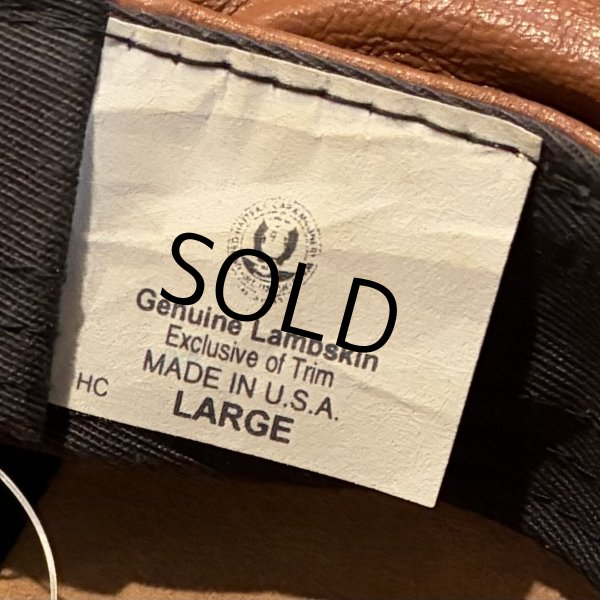 画像2: USA製【ビンテージ】【ライトブラウン】レザー【キャスケット】【サイズL】  (2)