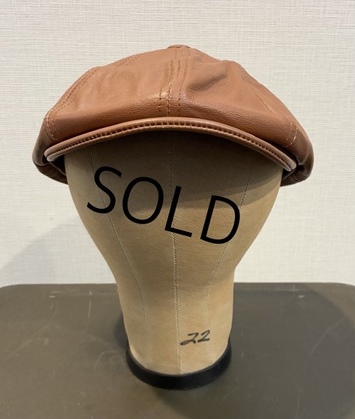 画像3: USA製【ビンテージ】【ライトブラウン】レザー【キャスケット】【サイズL】  (3)