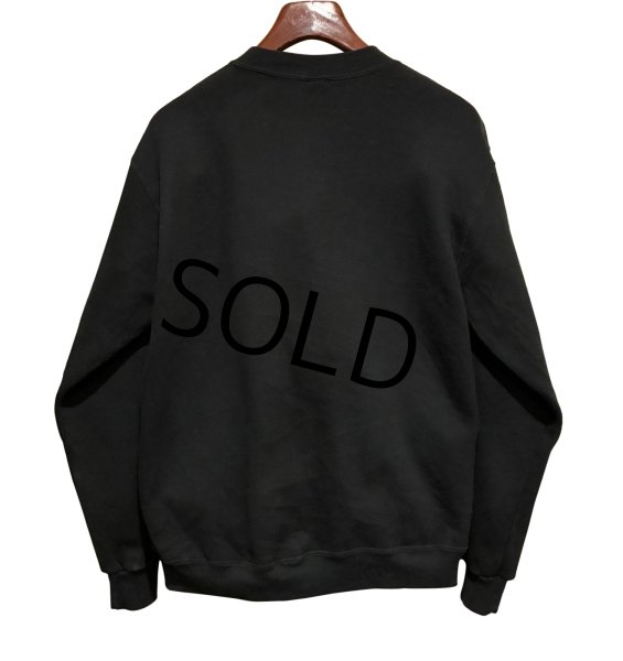 画像3: 90'ｓ【USA製】【RUSSELL】ラッセル 【ビンテージ】黒【無地】【クルーネック】前V スウェット【サイズL】  (3)