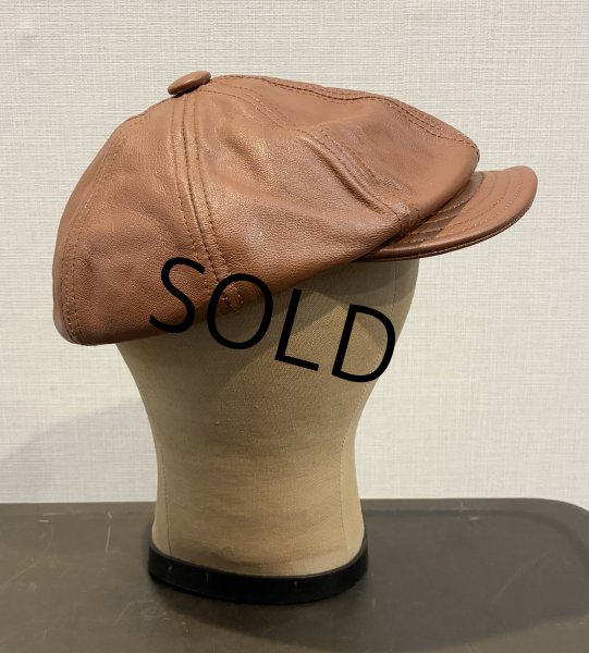 画像6: USA製【ビンテージ】【ライトブラウン】レザー【キャスケット】【サイズL】  (6)