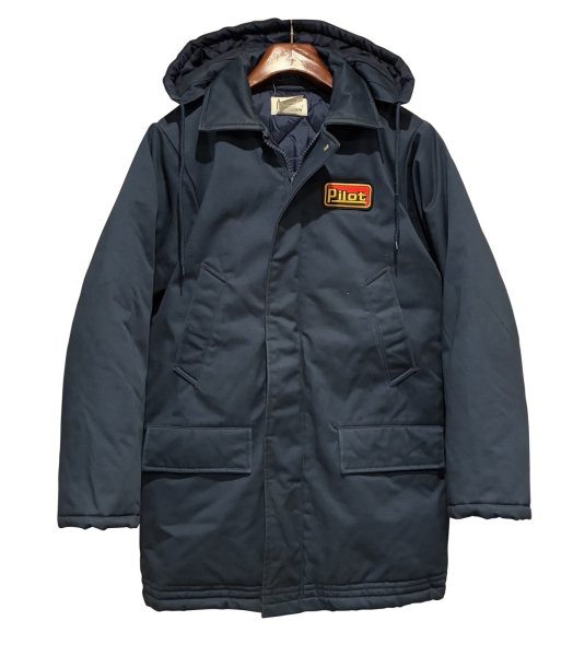 画像1: 程度良好!!【ビンテージ】【B340】Pilot パイロット【紺】フード付き【中綿入りジャケット】【サイズS】  (1)