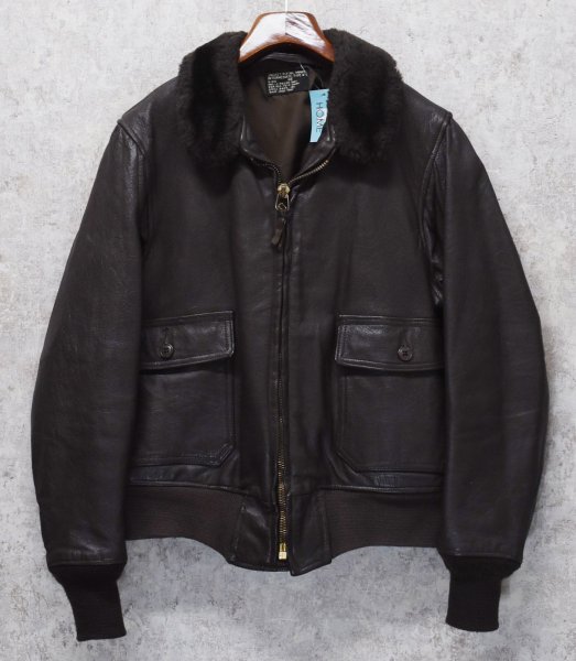 画像1: 70's【米軍実物】【ビンテージ】【U.S.NAVY】BRILL BROS製【G-1 MIL-J-7823D】【フライトジャケット】【US44】  (1)